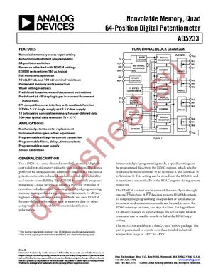 AD5233BRU50-REEL7 datasheet  